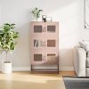 vidaXL Skříň highboard růžová 68x39x123 cm ocel