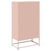 vidaXL Skříň highboard růžová 68x39x123 cm ocel