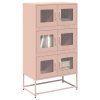 vidaXL Skříň highboard růžová 68x39x123 cm ocel