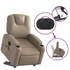 vidaXL Elektrické zvedací masážní polohovací křeslo cappuccino koženka