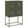 vidaXL Skříň highboard olivově zelená 68x39x107 cm ocel