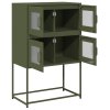 vidaXL Skříň highboard olivově zelená 68x39x107 cm ocel