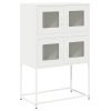 vidaXL Skříň highboard bílá 68x39x107 cm ocel