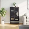 vidaXL Skříň highboard černá 68x39x123 cm ocel