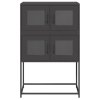 vidaXL Skříň highboard černá 68x39x107 cm ocel