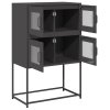 vidaXL Skříň highboard černá 68x39x107 cm ocel