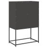 vidaXL Skříň highboard černá 68x39x107 cm ocel