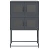 vidaXL Skříň highboard antracitová 68x39x107 cm ocel