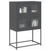 vidaXL Skříň highboard antracitová 68x39x107 cm ocel