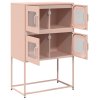 vidaXL Skříň highboard růžová 68x39x107 cm ocel