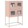 vidaXL Skříň highboard růžová 68x39x107 cm ocel