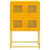 vidaXL Skříň highboard hořčicově žlutá 68x39x107 cm ocel