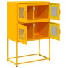 vidaXL Skříň highboard hořčicově žlutá 68x39x107 cm ocel