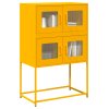 vidaXL Skříň highboard hořčicově žlutá 68x39x107 cm ocel
