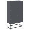 vidaXL Skříň highboard antracitová 68x39x123 cm ocel