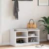 vidaXL Lavice do předsíně "SANDNES" Bílá 87x40x50 cm Borovicový masiv