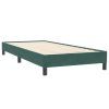 vidaXL Box spring postel s matrací a LED tmavě zelená 80x220 cm samet