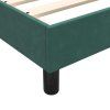 vidaXL Box spring postel s matrací a LED tmavě zelená 80x220 cm samet