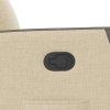 vidaXL Zvedací polohovací křeslo krémové textil