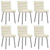 vidaXL Jídelní židle 6 ks krémové samet
