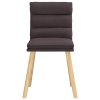 vidaXL Jídelní židle 2 ks tmavě hnědé textil
