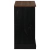 vidaXL Příborník HALDEN s posuvnými dveřmi černý Masivní dřevo
