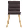 vidaXL Jídelní židle 4 ks tmavě hnědé textil