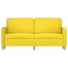 vidaXL 2místná pohovka světle žlutá 140 cm textil