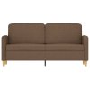 vidaXL 2místná pohovka hnědá 140 cm textil