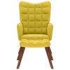 vidaXL Relaxační křeslo s taburetkou žluté sametové