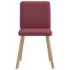 vidaXL Jídelní židle 4 ks vínové textil