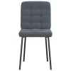 vidaXL Jídelní židle 4 ks tmavě šedé samet