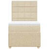 vidaXL Box spring postel s matrací krémová 100 x 200 cm textil