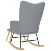 vidaXL Houpací křeslo s podnožkou světle šedé textil