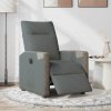 vidaXL Elektrické polohovací křeslo tmavě šedé textil