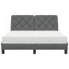 vidaXL Postel s matrací tmavě šedá 140 x 190 cm textil