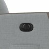 vidaXL Elektrické polohovací křeslo světle šedé textil