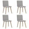 vidaXL Otočné jídelní židle 4 ks Oblak šedá textil