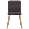 vidaXL Jídelní židle 6 ks tmavě hnědé textil