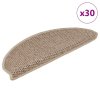 vidaXL Samolepicí rohože na schody Sisal-Look 30 ks 65x21x4 cm Písek