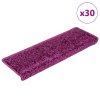 vidaXL Schodové rohože 30 ks 65 x 21 x 4 cm fialové s obdélníkovým okrajem