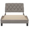 vidaXL Rám postele bez matrace taupe 100 x 200 cm textil