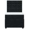 vidaXL Box spring postel s matrací černá 90x200 cm samet