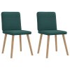 vidaXL Jídelní židle 4 ks tmavě zelené textil