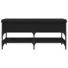 vidaXL Lavice s botníkem černá 102 x 42 x 45 cm kompozitní dřevo
