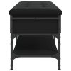 vidaXL Lavice s botníkem černá 102 x 42 x 45 cm kompozitní dřevo
