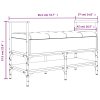 vidaXL Lavice s botníkem kouřový dub 85,5x42x57,5 cm kompozitní dřevo