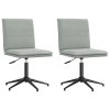 vidaXL Jídelní židle 2 ks světle šedé samet