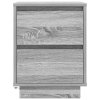 vidaXL Noční stolky s LED světly 2 ks Grey Sonoma 38x34x50 cm