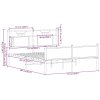 vidaXL Rám postele bez matrace kouřový dub 150x200 cm kompozitní dřevo
